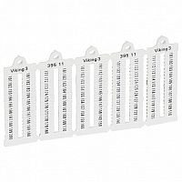 Листы с этикетками для клеммных блоков Viking 3 - горизонтальный формат - шаг 5мм²- цифры от 101 до |  код. 039511 |   Legrand
